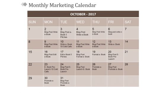 Monthly Marketing Calendar Ppt PowerPoint Presentation Layouts Templates