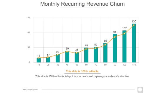 Monthly Recurring Revenue Churn Template 2 Ppt PowerPoint Presentation Diagram Images