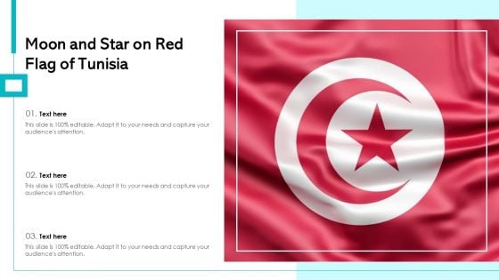 Moon And Star On Red Flag Of Tunisia Ppt PowerPoint Presentation Icon Deck PDF