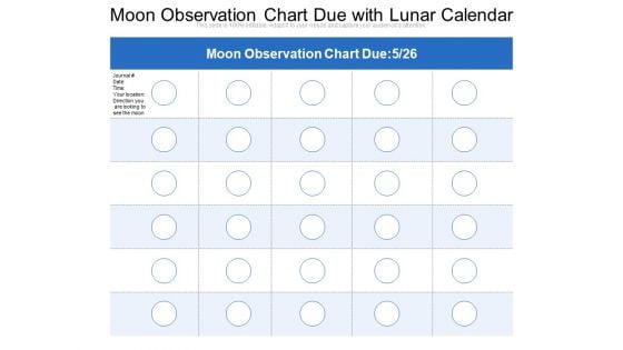 Moon Observation Chart Due With Lunar Calendar Ppt PowerPoint Presentation File Picture PDF