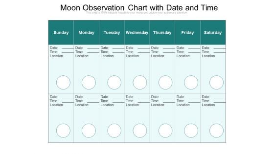 Moon Observation Chart With Date And Time Ppt PowerPoint Presentation Gallery Gridlines PDF