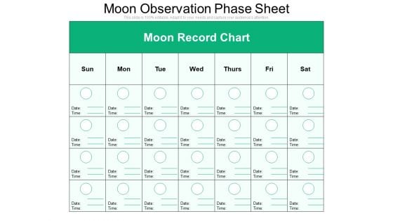 Moon Observation Phase Sheet Ppt PowerPoint Presentation File Visual Aids PDF