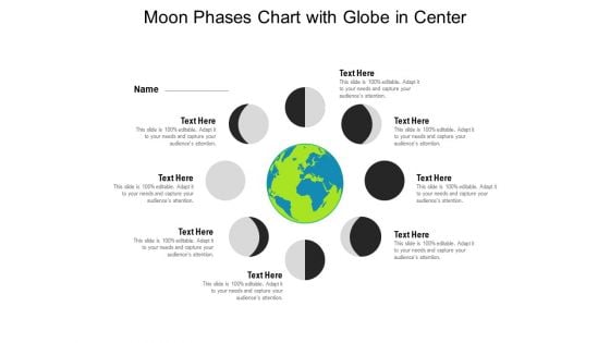 Moon Phases Chart With Globe In Center Ppt PowerPoint Presentation File Designs Download PDF