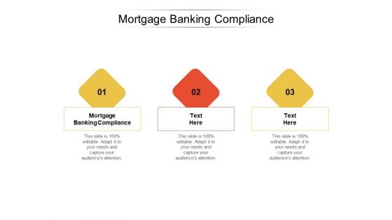 Mortgage Banking Compliance Ppt PowerPoint Presentation Summary Example Cpb