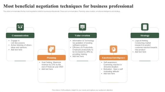 Most Beneficial Negotiation Techniques For Business Professional Ppt Show Infographic Template PDF Most Beneficial Negotiation Techniques For Business Professional Ppt Show Infographic Template PDF