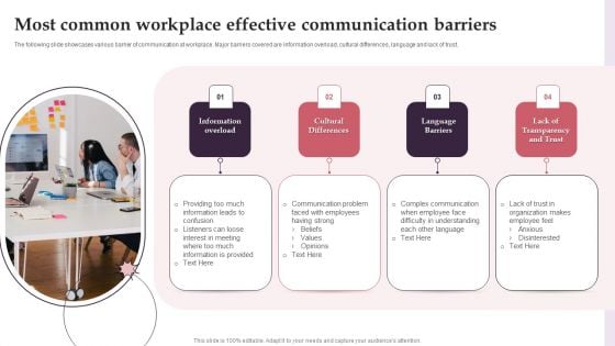 Most Common Workplace Effective Communication Barriers Formats PDF