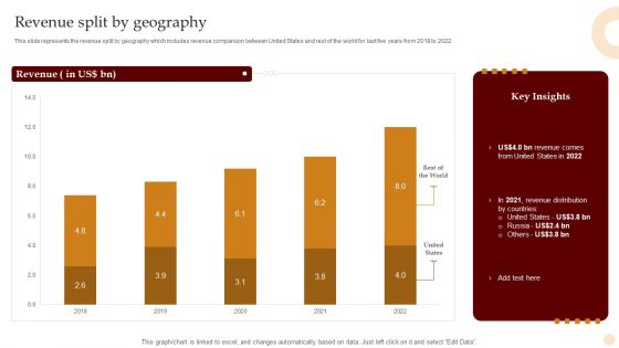 Motion Pictures Production Company Profile Revenue Split By Geography Brochure PDF