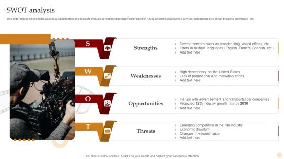 Motion Pictures Production Company Profile SWOT Analysis Microsoft PDF