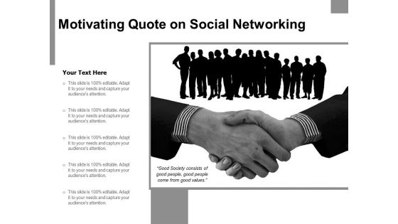 Motivating Quote On Social Networking Ppt PowerPoint Presentation File Design Ideas PDF