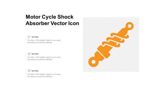 Motor Cycle Shock Absorber Vector Icon Ppt PowerPoint Presentation Portfolio Guidelines PDF