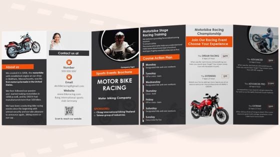 Motorcycle Racing Sports Brochure Trifold