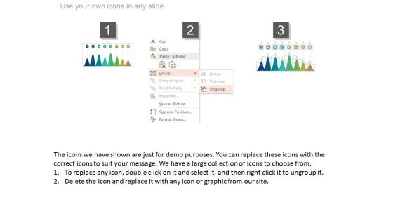 Mountain Chart With Social Media Icons Powerpoint Slides