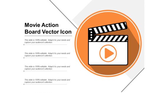 Movie Action Board Vector Icon Ppt PowerPoint Presentation Summary Tips PDF