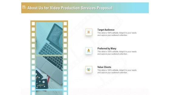 Movie Making Solutions About Us For Video Production Services Proposal Clipart PDF
