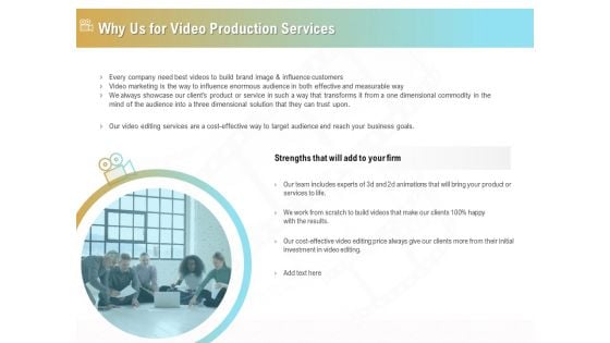 Movie Making Solutions Why Us For Video Production Services Ppt Icon Portfolio PDF