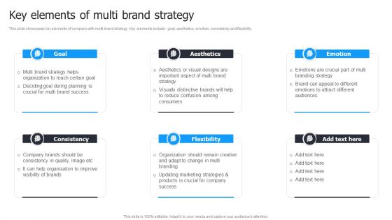 Multi Brand Launch Strateic Plan Key Elements Of Multi Brand Strategy Information PDF