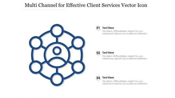 Multi Channel For Effective Client Services Vector Icon Ppt PowerPoint Presentation Slides Infographic Template PDF