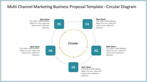 Multi Channel Marketing Business Proposal Template Circular Diagram Professional PDF