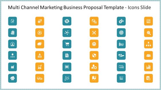 Multi Channel Marketing Business Proposal Template Icons Slide Diagrams PDF