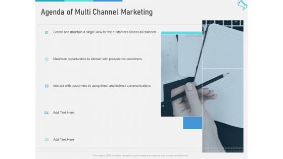 Multi Channel Marketing To Maximize Brand Exposure Agenda Of Multi Channel Marketing Background PDF