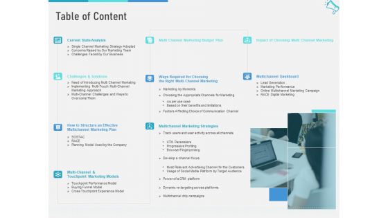 Multi Channel Marketing To Maximize Brand Exposure Table Of Content Mockup PDF Multi Channel Marketing To Maximize Brand Exposure Table Of Content Mockup PDF