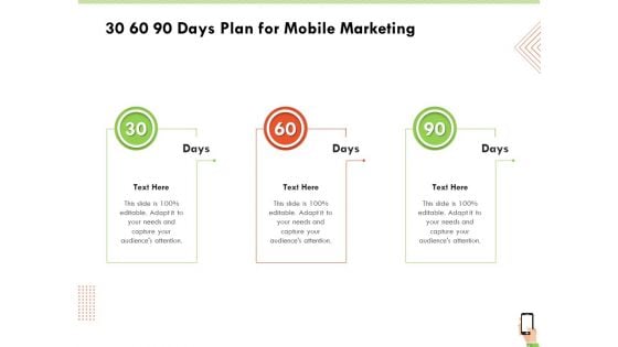 Multi Channel Online Commerce 30 60 90 Days Plan For Mobile Marketing Ppt Summary Slide Portrait Multi Channel Online Commerce 30 60 90 Days Plan For Mobile Marketing Ppt Summary Slide Portrait