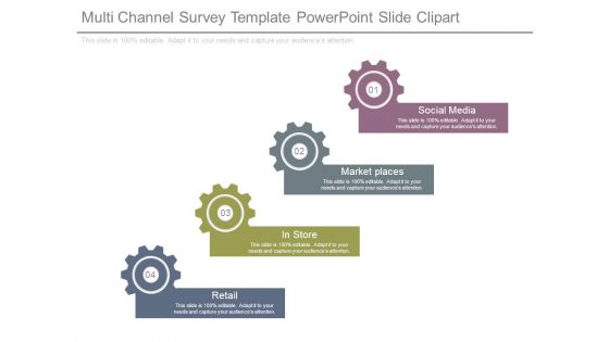 Multi Channel Survey Template Powerpoint Slide Clipart