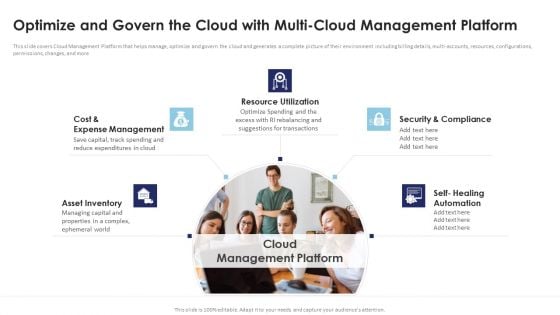 Multi Cloud Infrastructure Management Optimize And Govern The Cloud With Multi Cloud Slides PDF