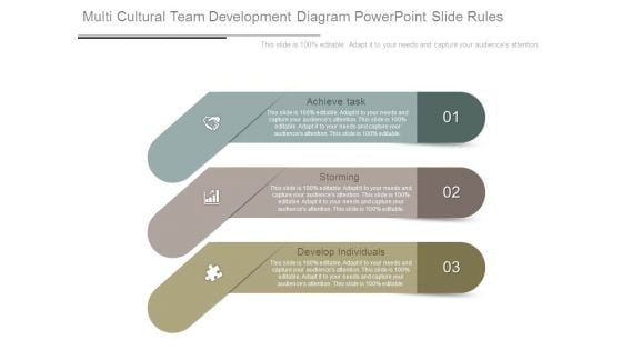 Multi Cultural Team Development Diagram Powerpoint Slide Rules