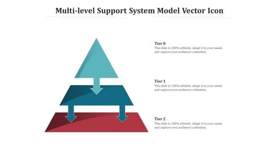 Multi Level Support System Model Vector Icon Ppt PowerPoint Presentation Portfolio Guidelines PDF