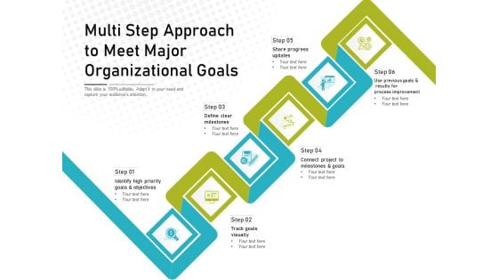 Multi Step Approach To Meet Major Organizational Goals Ppt PowerPoint Presentation Styles Summary PDF