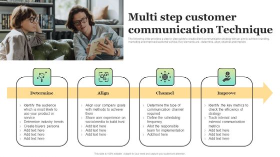 Multi Step Customer Communication Technique Designs PDF Multi Step Customer Communication Technique Designs PDF