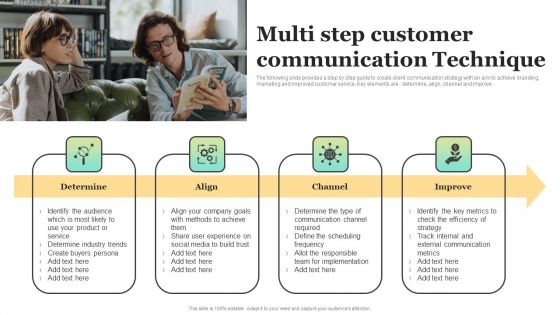 Multi Step Customer Communication Technique Designs PDF