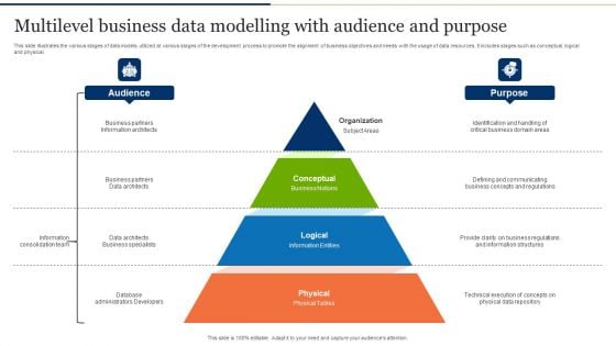 Multilevel Business Data Modelling With Audience And Purpose Brochure PDF