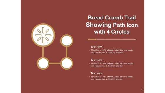 Multiphase Bread Crumb Trail Cross Marks Timeline Ppt PowerPoint Presentation Complete Deck