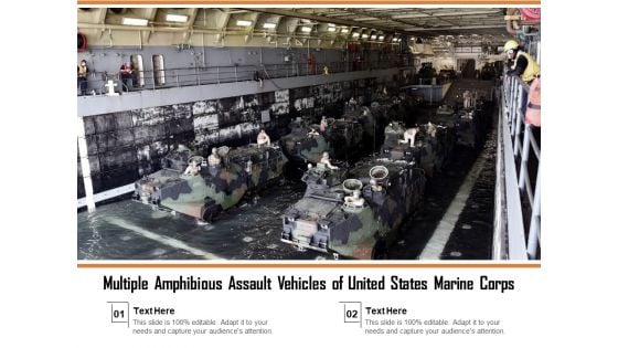 Multiple Amphibious Assault Vehicles Of United States Marine Corps Ppt PowerPoint Presentation File Ideas PDF