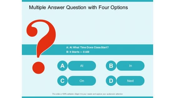 Multiple Answer Question With Four Options Ppt Powerpoint Presentation Infographics Examples