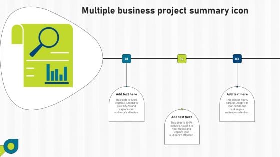 Multiple Business Project Summary Icon Ppt PowerPoint Presentation Gallery Slides PDF