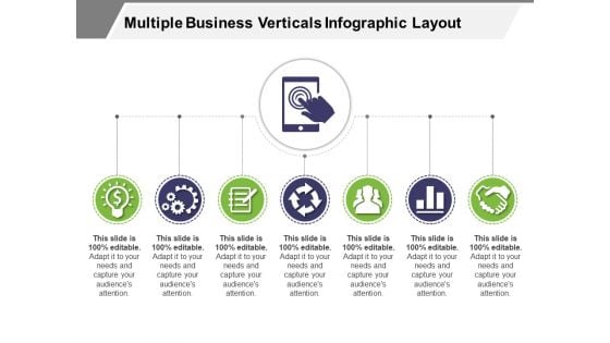 Multiple Business Verticals Infographic Layout Ppt PowerPoint Presentation Pictures Show PDF