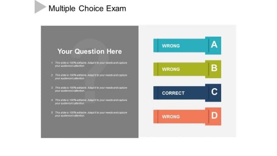 Multiple Choice Exam Ppt Powerpoint Presentation Pictures Background Designs