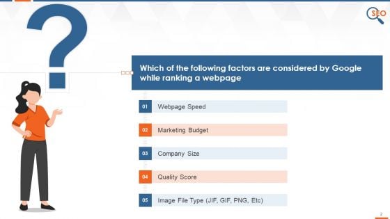 Multiple Choice Questions On On Page SEO Training Ppt