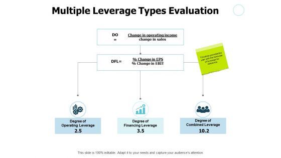 Multiple Leverage Types Evaluation Ppt PowerPoint Presentation Gallery Maker