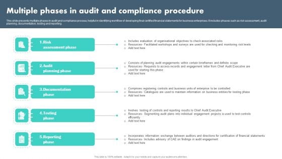 Multiple Phases In Audit And Compliance Procedure Sample PDF