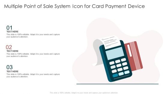 Multiple Point Of Sale System Icon For Card Payment Device Elements PDF