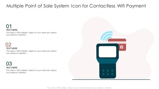 Multiple Point Of Sale System Icon For Contactless Wifi Payment Sample PDF
