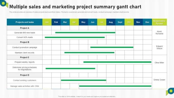 Multiple Sales And Marketing Project Summary Gantt Chart Ppt Outline Layouts PDF Multiple Sales And Marketing Project Summary Gantt Chart Ppt Outline Layouts PDF
