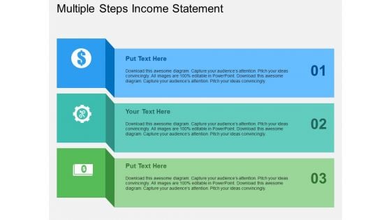 Multiple Steps Income Statement Powerpoint Templates