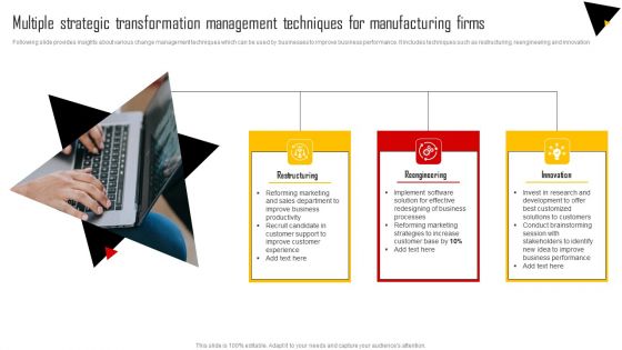 Multiple Strategic Transformation Management Techniques For Manufacturing Firms Background PDF