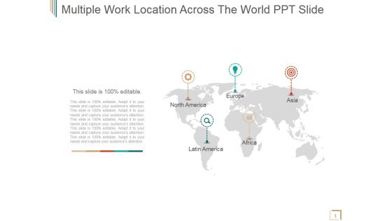 Multiple Work Location Across The World Ppt PowerPoint Presentation Sample