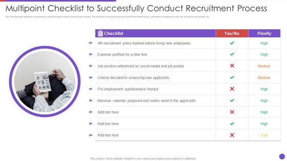 Multipoint Checklist To Successfully Conduct Recruitment Process Microsoft PDF